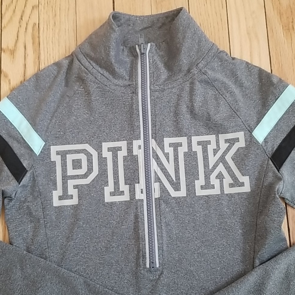 Half zip sporty pink shirt